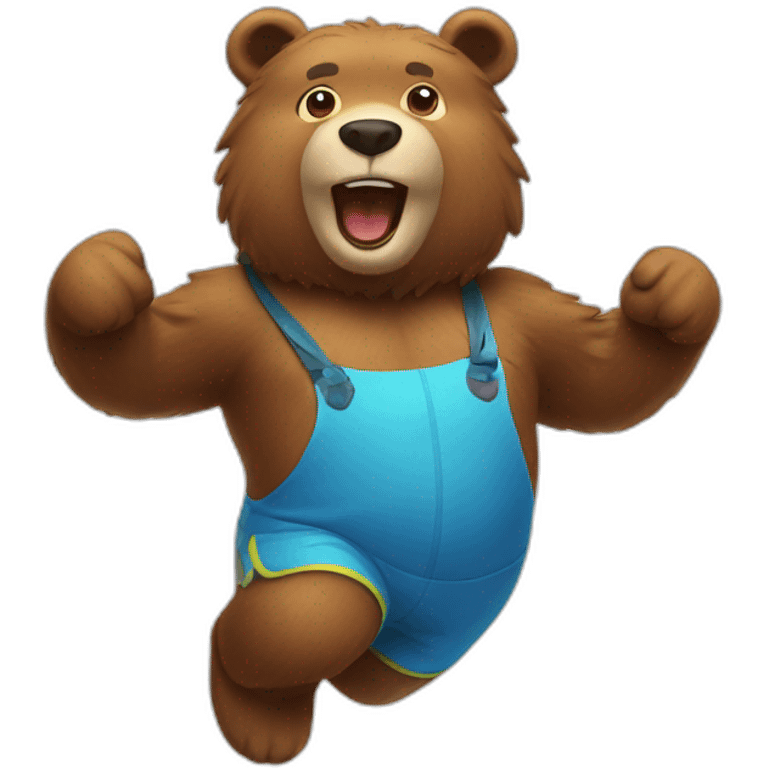 bear-skipping-rope emoji