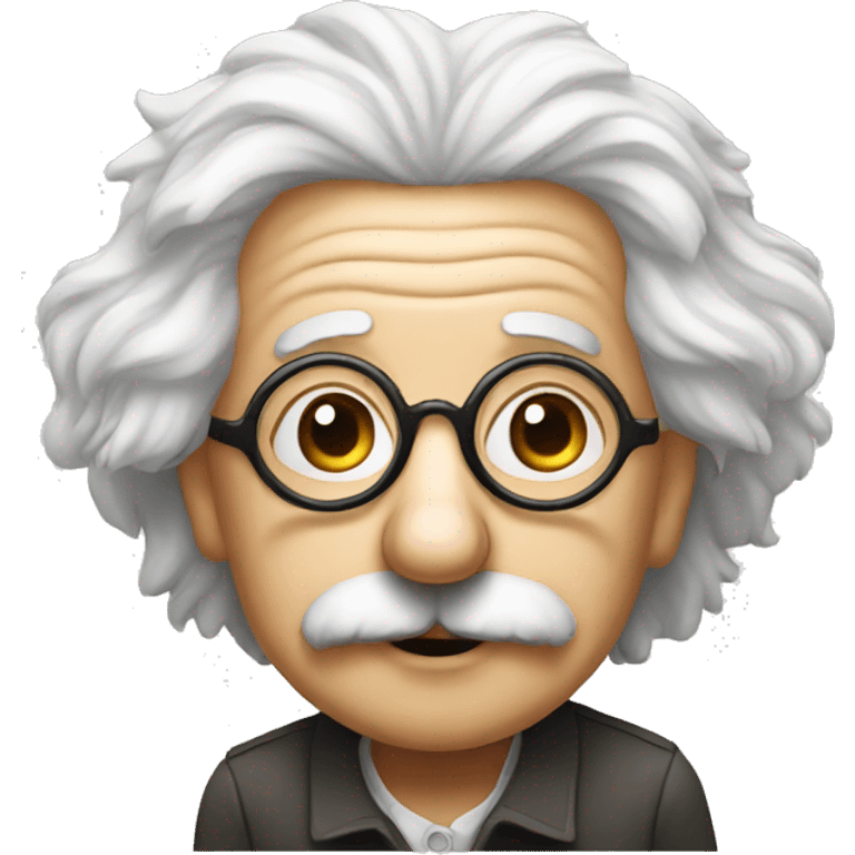 albert einstein with stars eyes glasses emoji