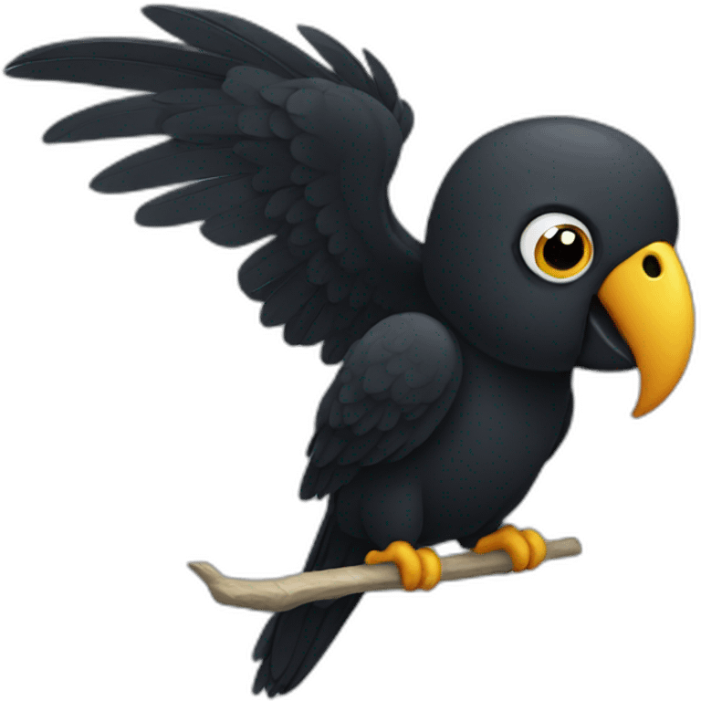 Black Parrot emoji