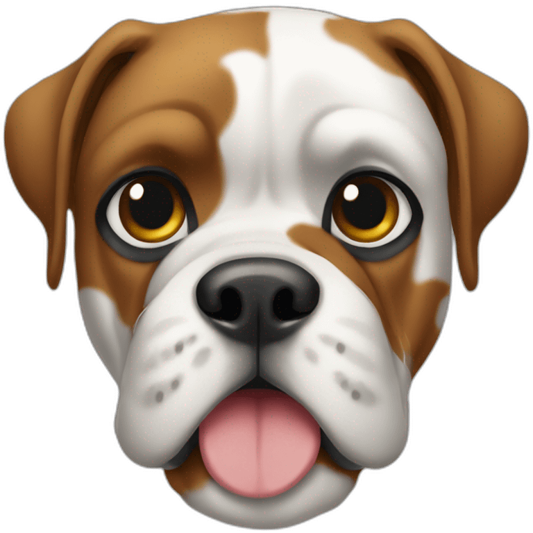 Chien boxer blanc emoji