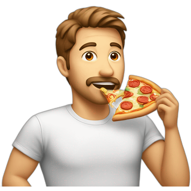 Male eating pizza  emoji