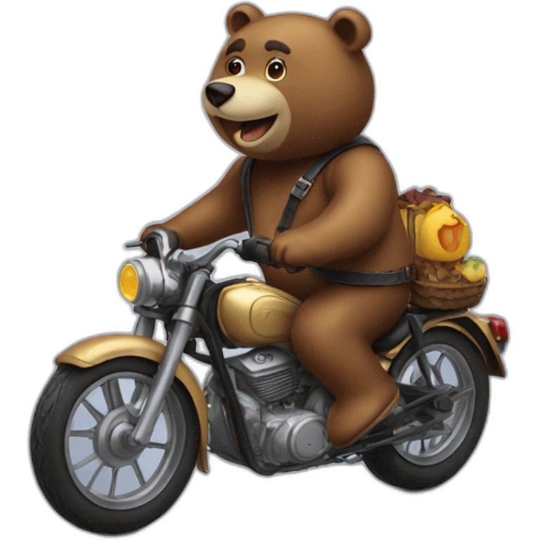 Bear on a bike emoji