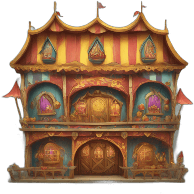 medieval funhouse decorated in a carnival way emoji