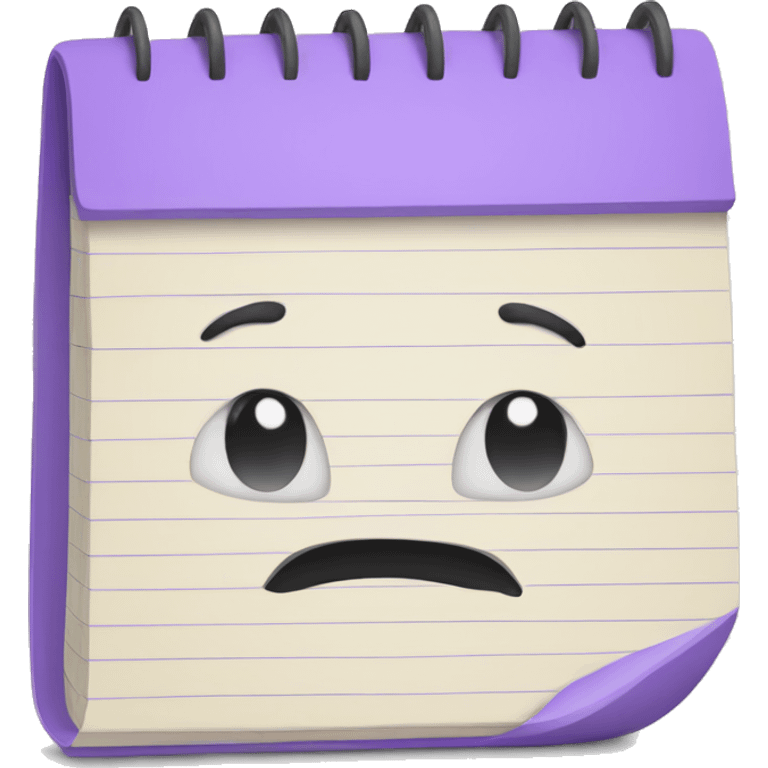 Lavender notepad  emoji