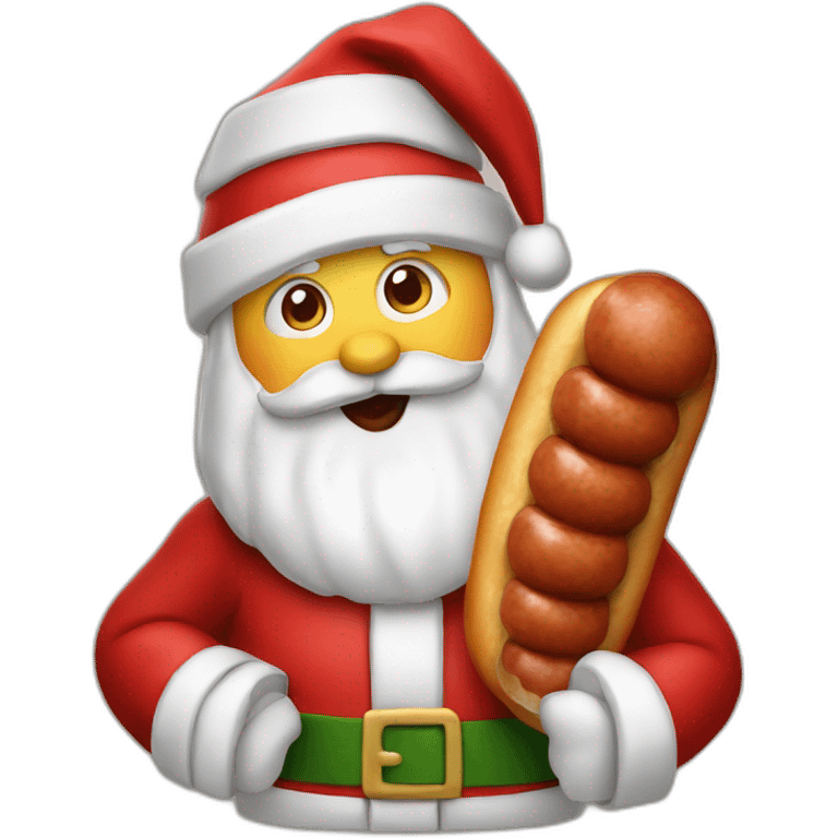 sausage eating santa claus emoji