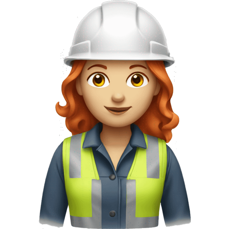 Redhead female construction worker emoji