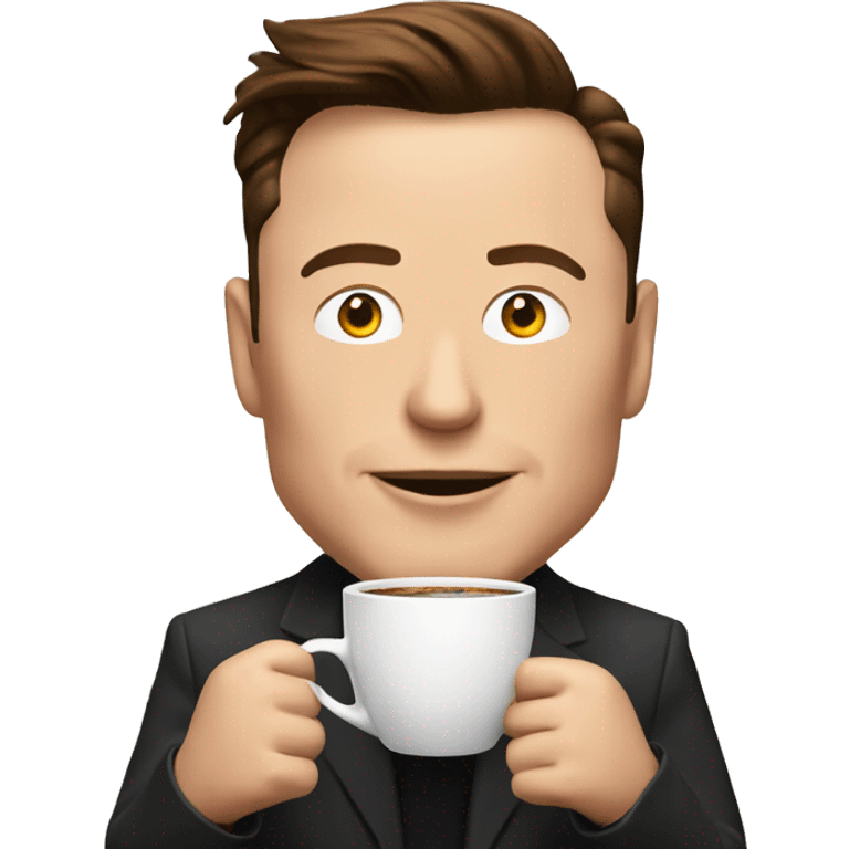 elon musk holdıng a coffe emoji