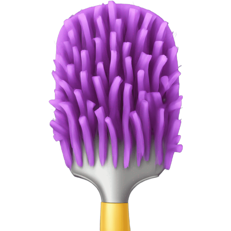 light purple hair brush emoji