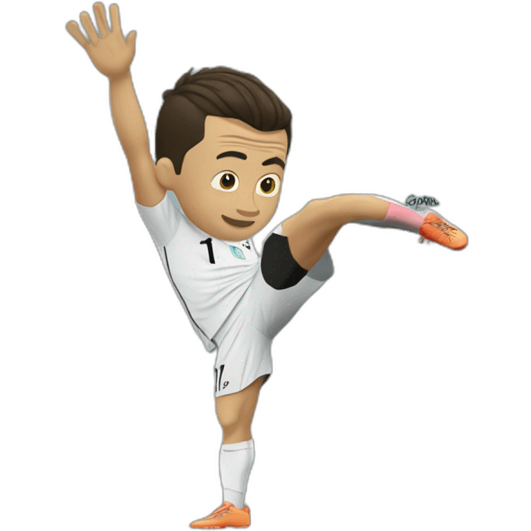 Cristiano Ronaldo qui fait un dab emoji