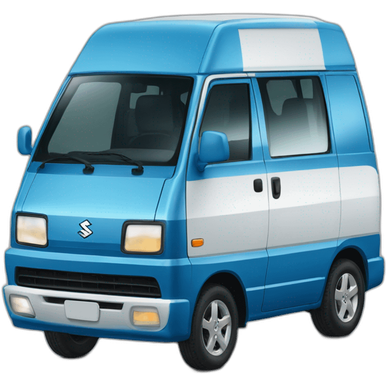 Suzuki Blue van van go to Guadalajara emoji