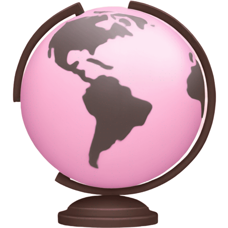 World globe that is pink light pink  emoji