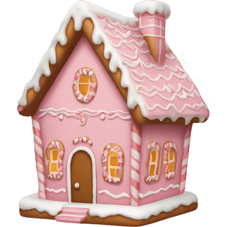 Light pink gingerbread house emoji