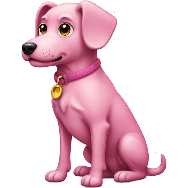 pink dog  emoji