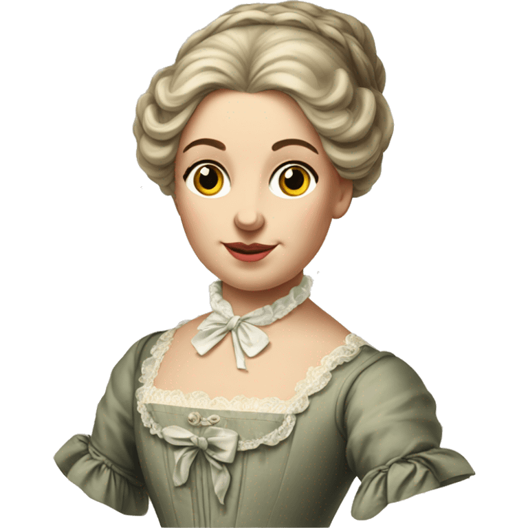 18th century Swiss young lady in dress emoji