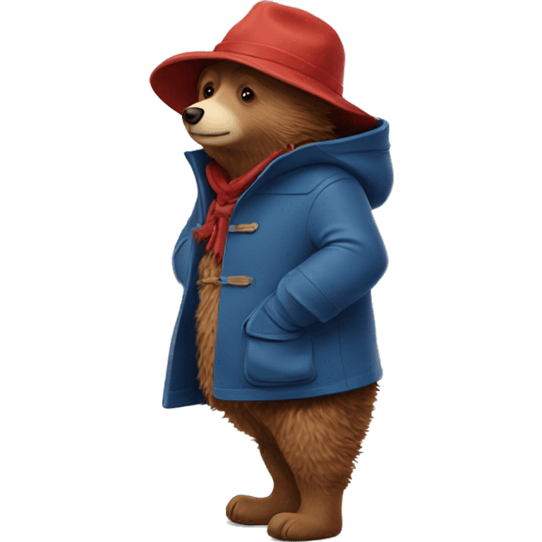 Paddington wearing winter clothes emoji