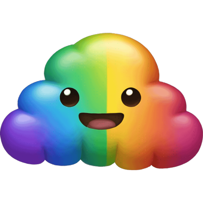 Rainbow poop emoji