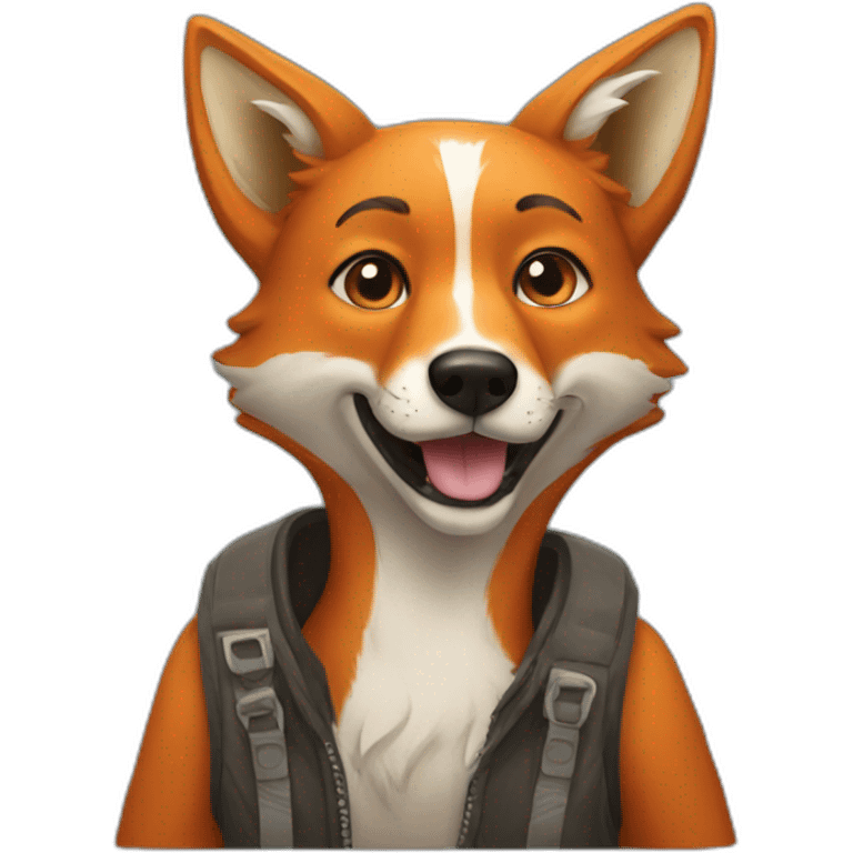 Fox mate dog person emoji