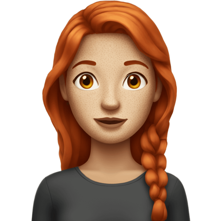 Red hair woman with freckles  emoji