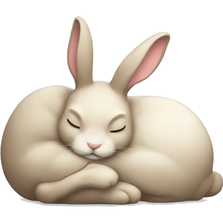 Bunny sleeping emoji