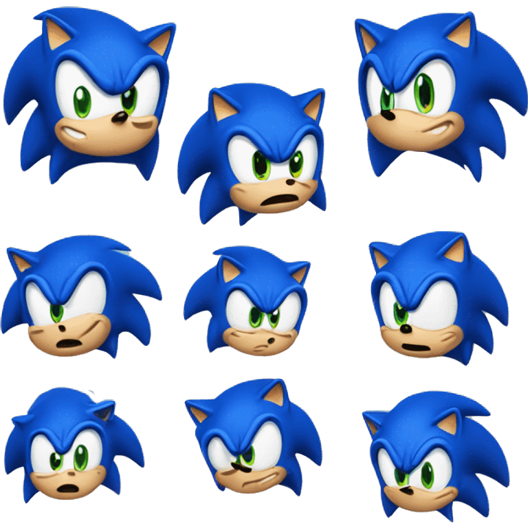 Sonic blue sad emoji