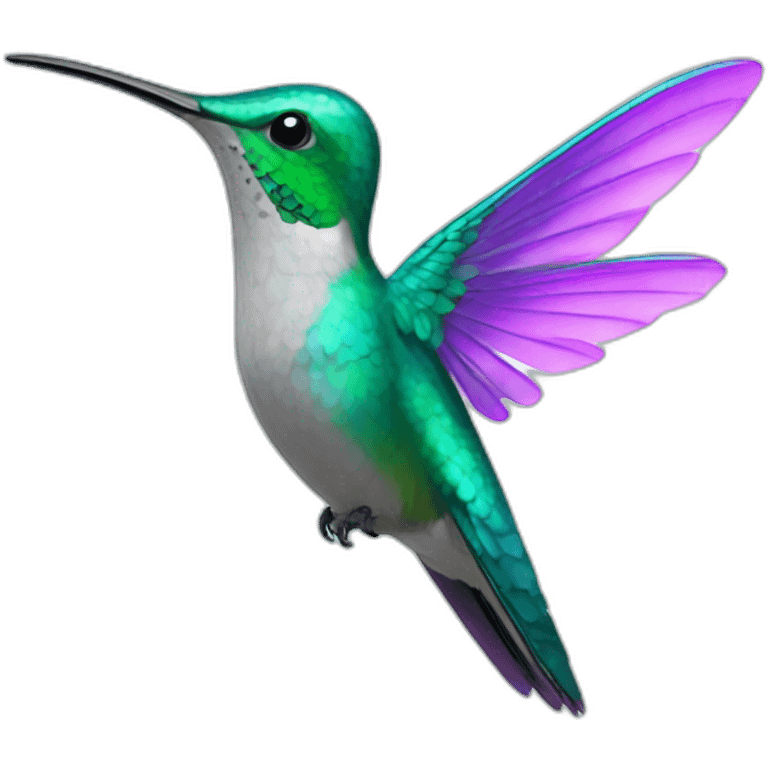 Hummingbird with aura of electrical power emoji