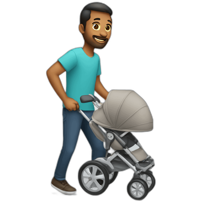 Man with stroller emoji