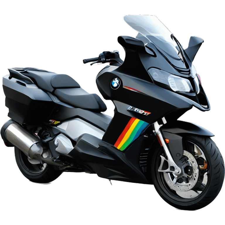 BMW C650GT black with Rainbow  emoji