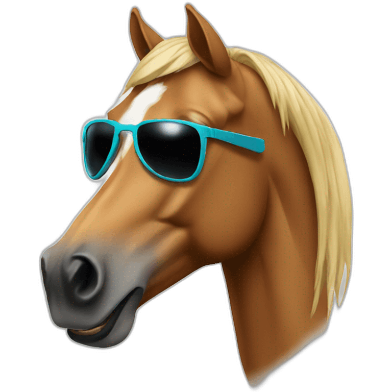 Horse with sunglasses emoji