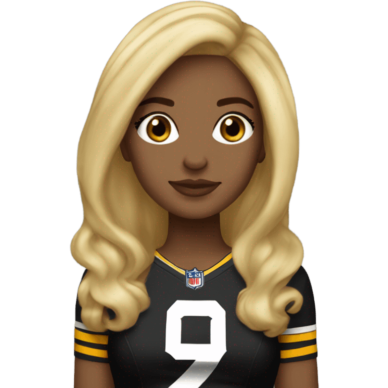 steelers nfl girl blonde light brown emoji