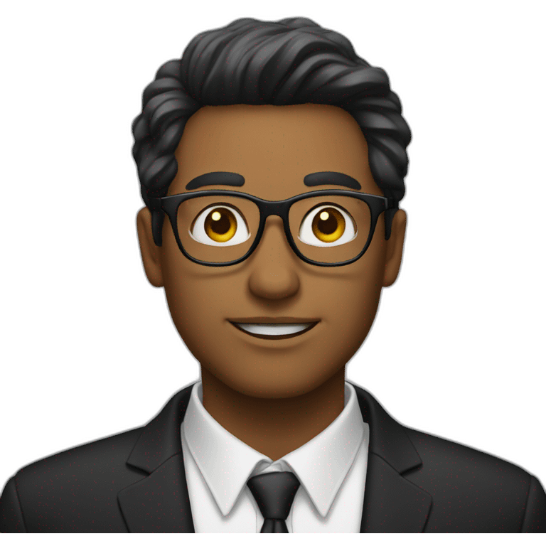 a man in glasses and a tuxedo emoji