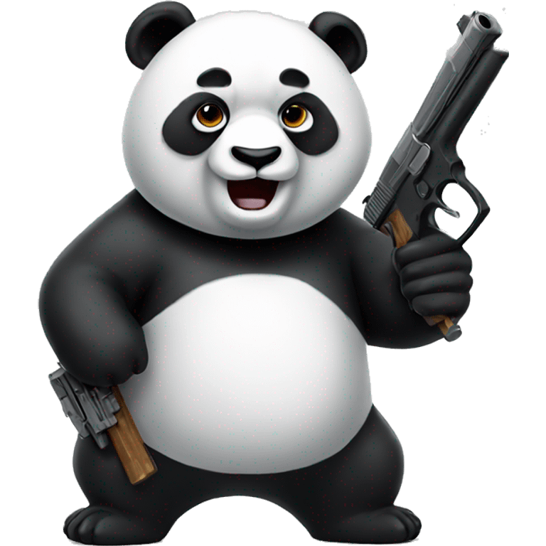 Panda with gun emoji