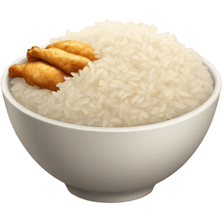 bowl of rice and chicken emoji