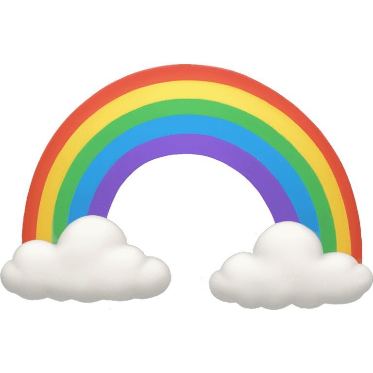 Huge rainbow with clouds emoji