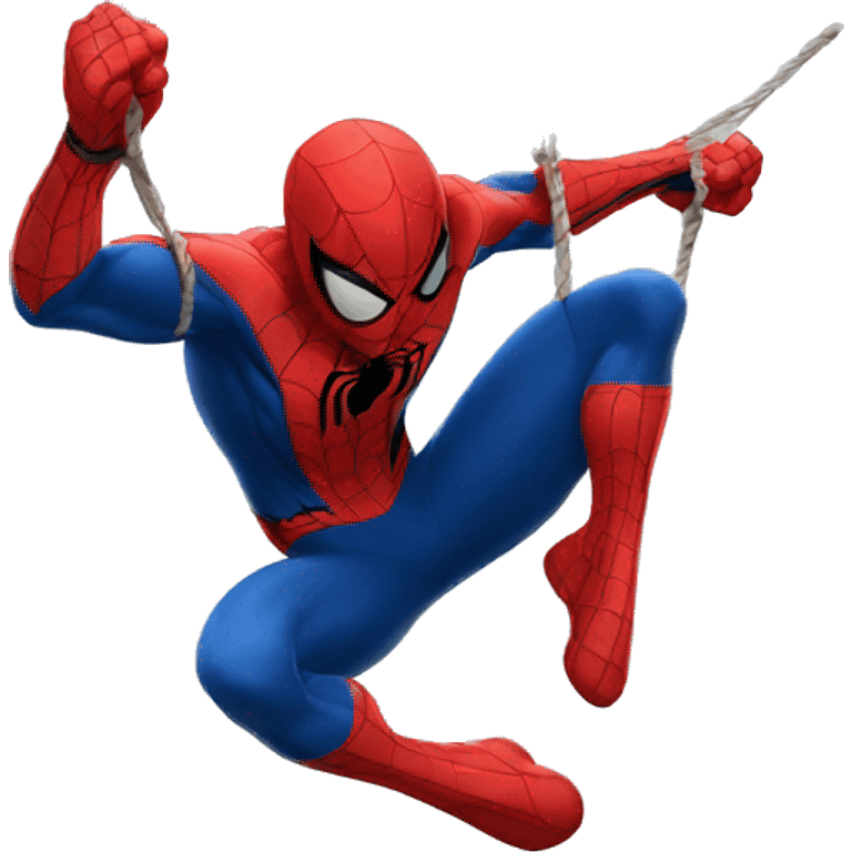 Spider-Man swinging emoji