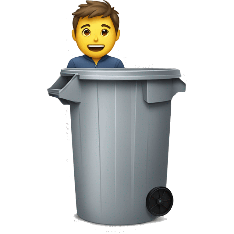 man in a dustbin emoji