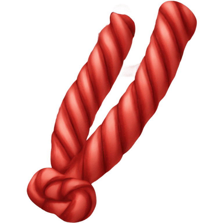 red twisted licorice candy emoji