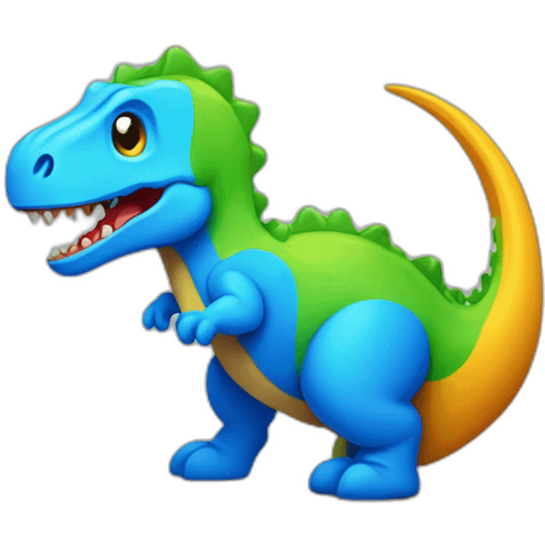 google chrome dino with google's android color emoji