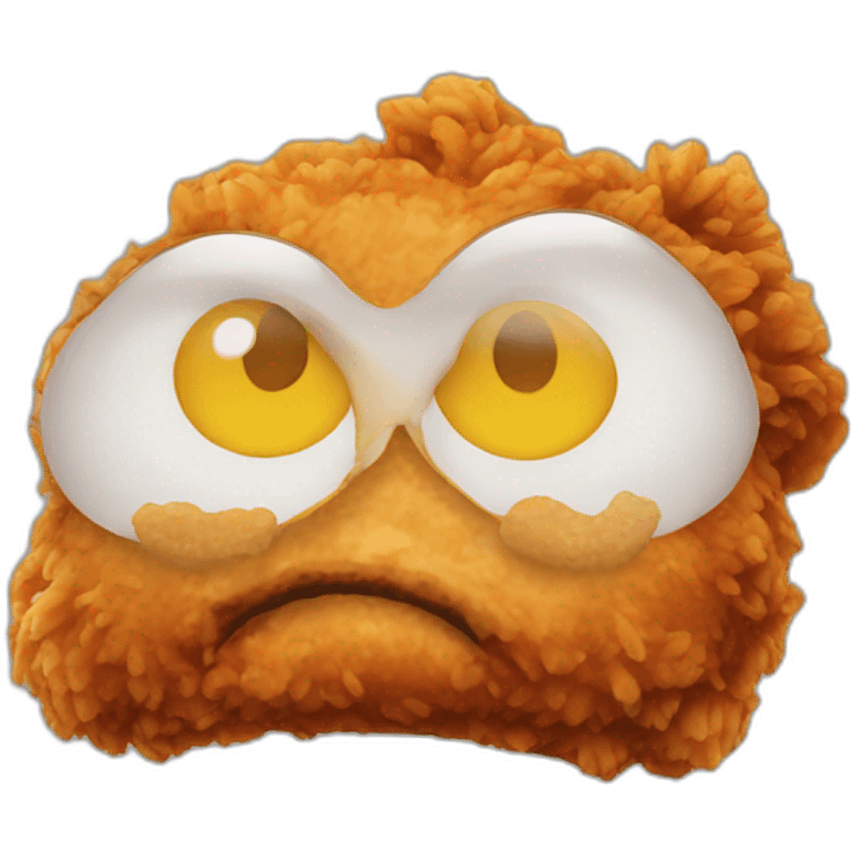 Fried chicken face emoji