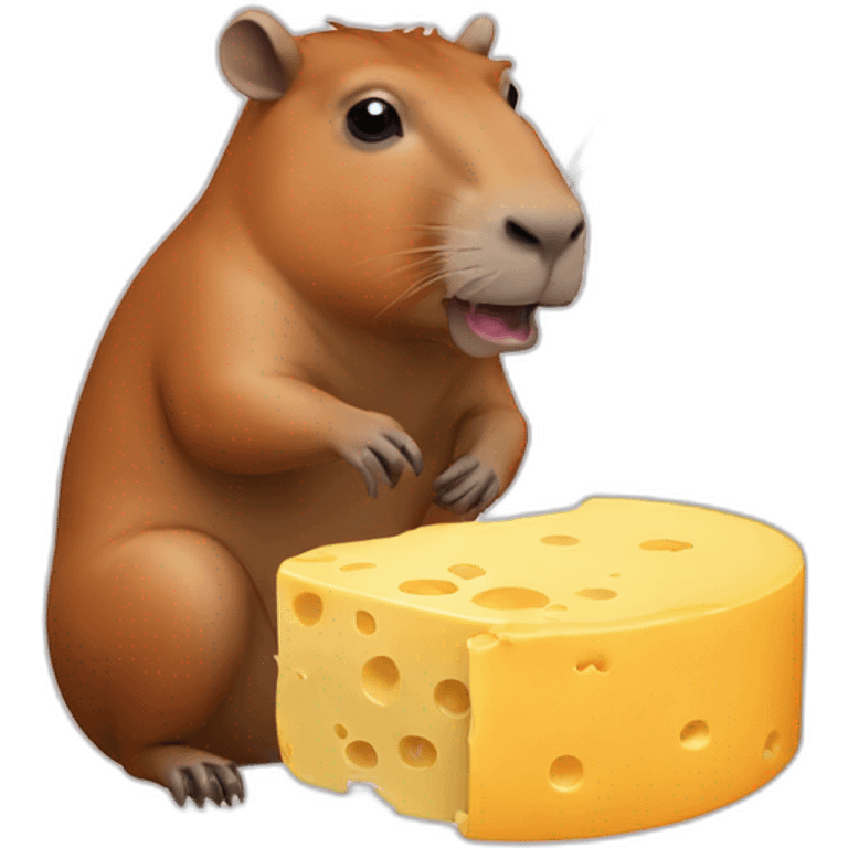 capibara eating cheese emoji