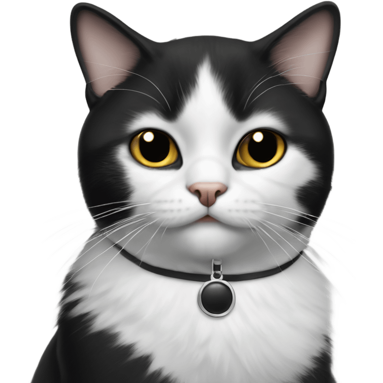 Black and white cat wearing a pirate eye patch emoji