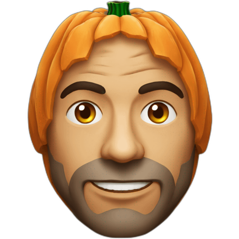 a pumpkin which looks like Joe rogan emoji