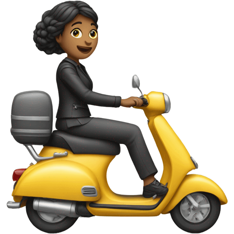 a women on scooter emoji