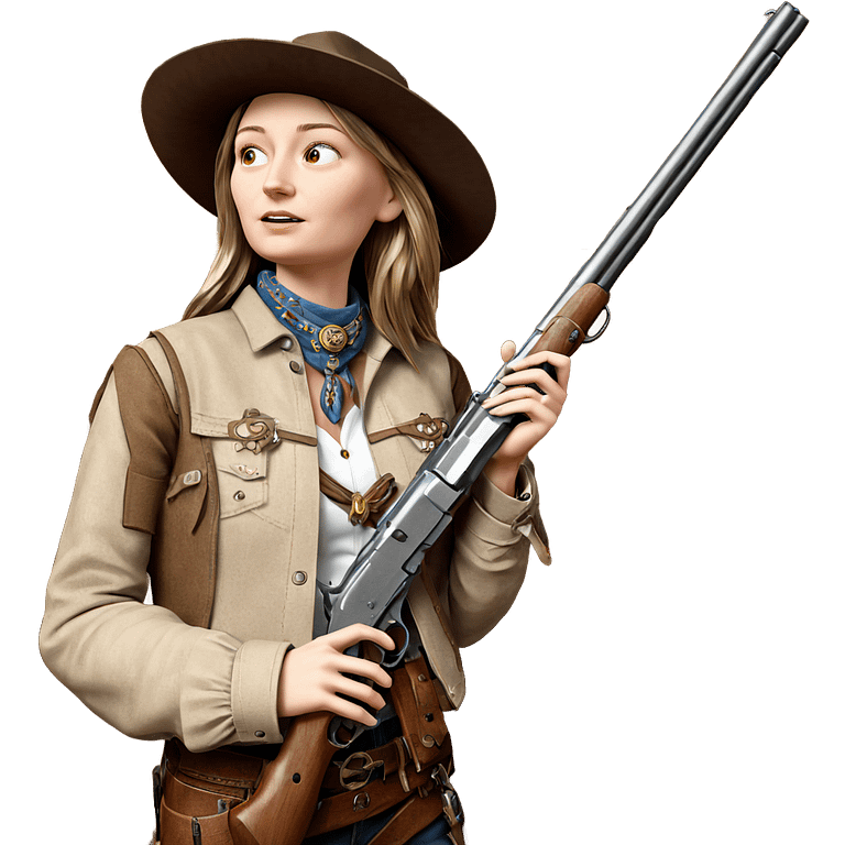 cowgirl with antique firearm emoji