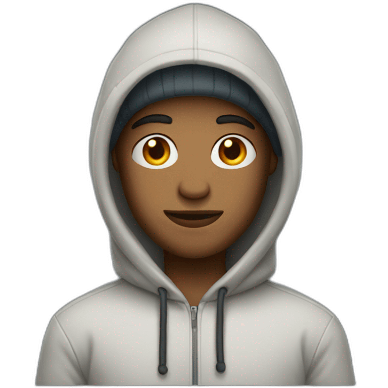 Long tall Dutch guy with short hair with hoodie and cap emoji