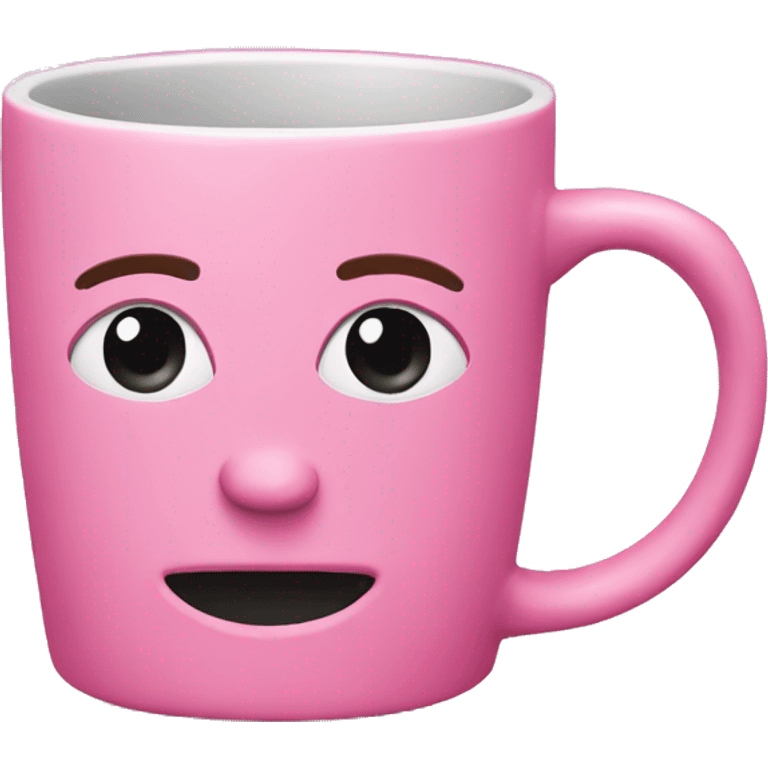 Pink coffee mug emoji