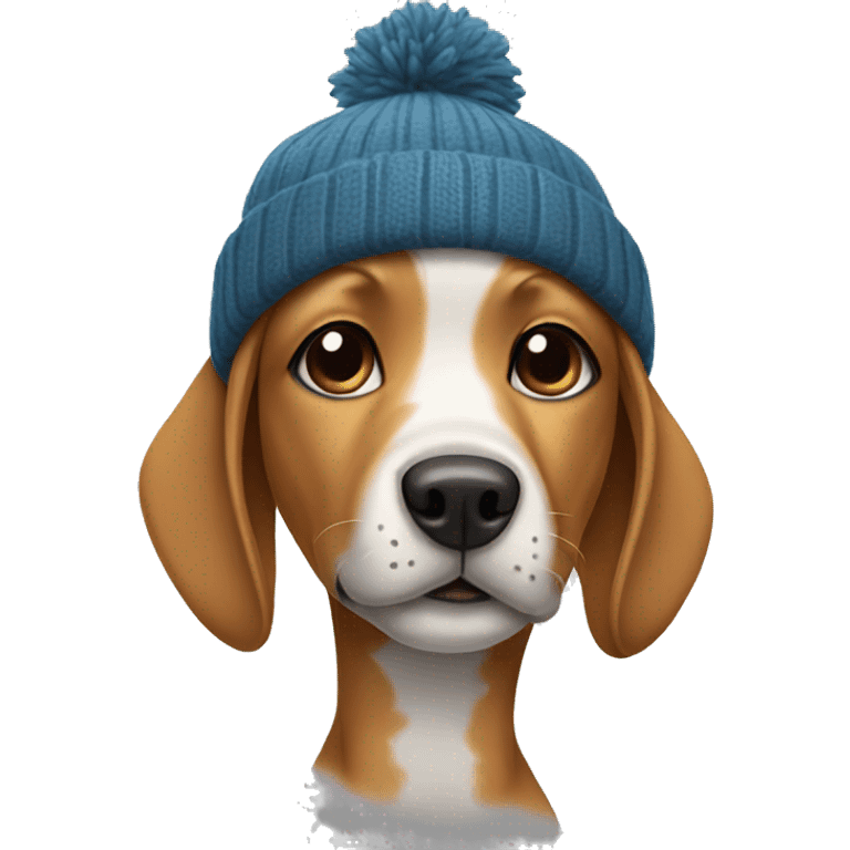 dog wearing a beanie emoji