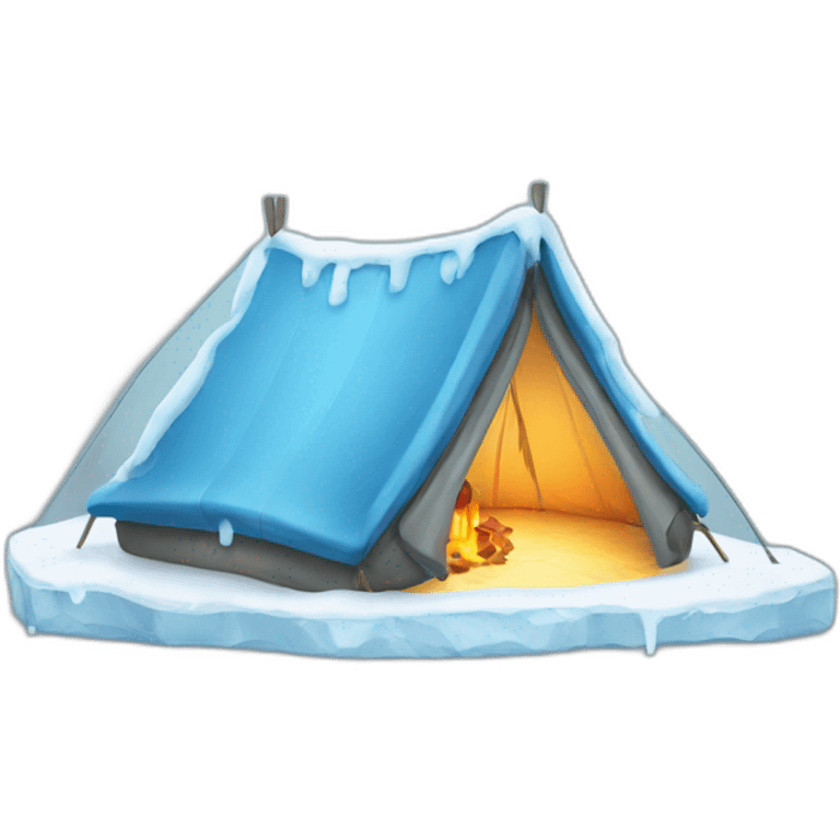 Tent freezing cold emoji