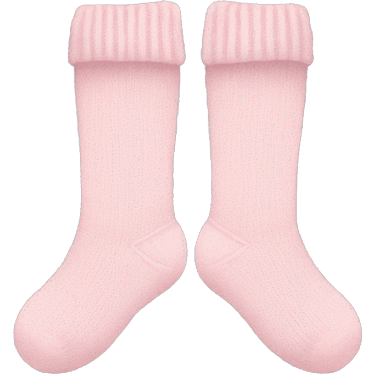 A pair of pale pink warm socks emoji