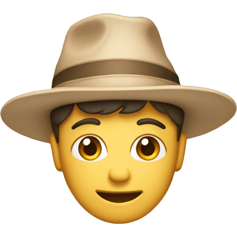 beige hat emoji