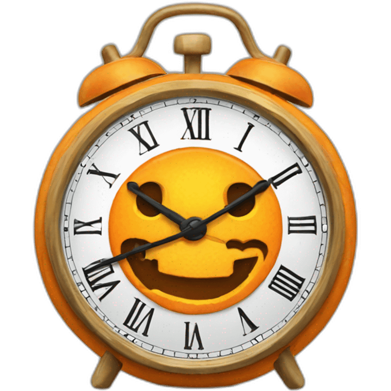 horloge citrouille emoji